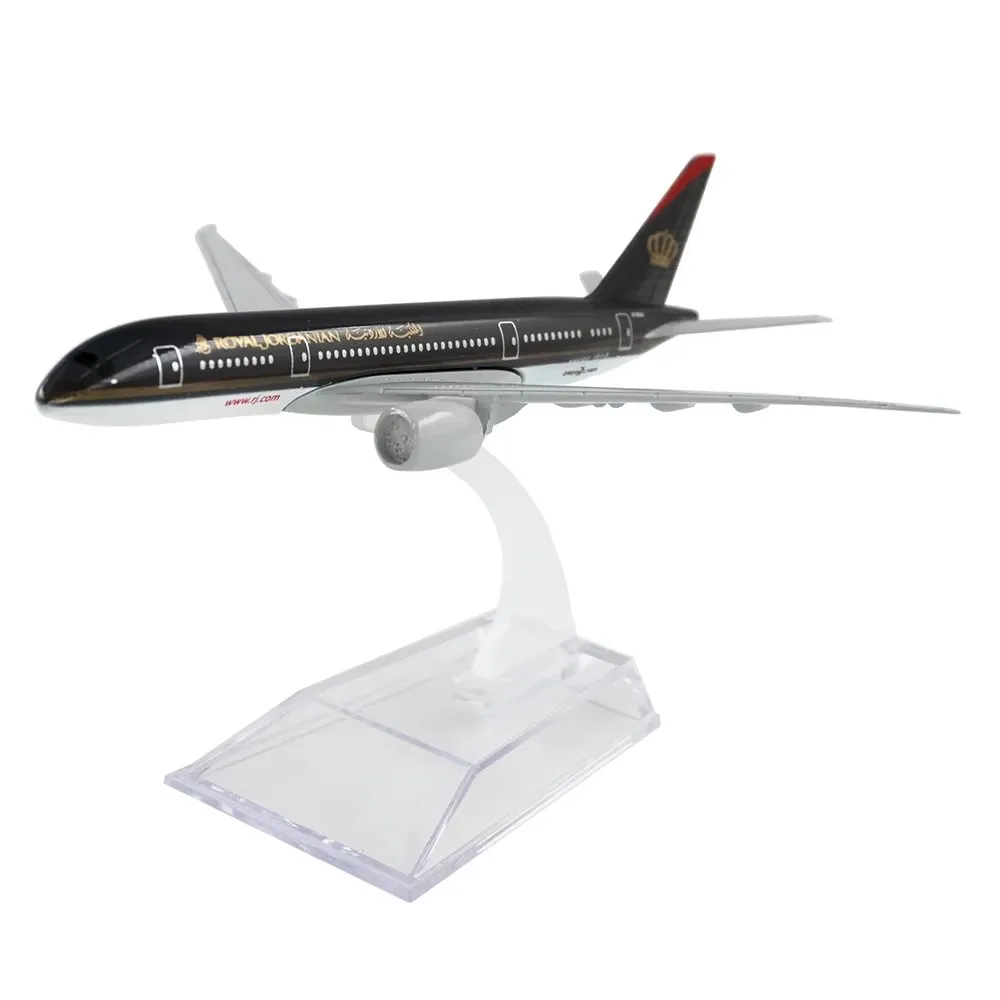 Фото Металлическая модель самолета Boeing 787 Jordanian Airline, 16 см, масштаб 1:400, из литого сплава, с подставкой №5