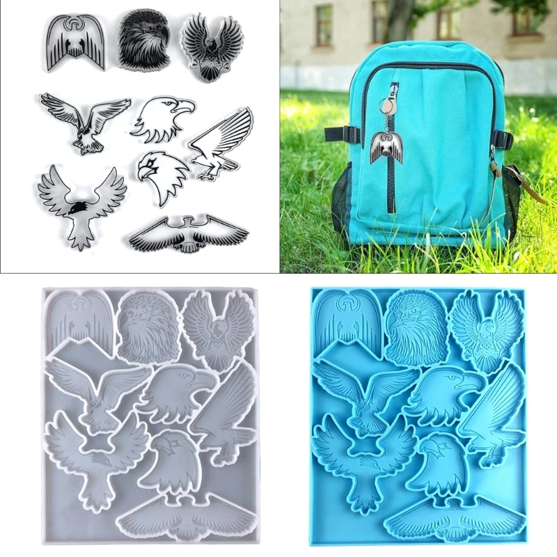 

Silicone Keychain Moulds Pendant Mold Eagle Shape Hand-Making Pendant Tools