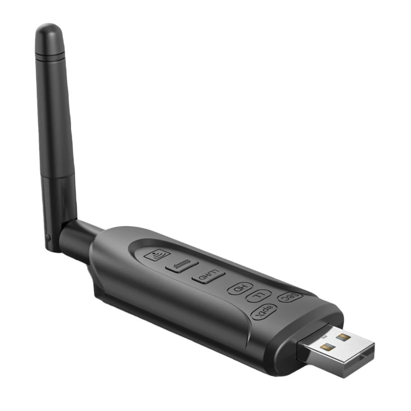 

USB Bluetooth-адаптер совместимый с Bluetooth, адаптер BT 5,3, беспроводной передатчик 3,5 мм, кабель AUX aptx для динамика, телевизора, компьютера