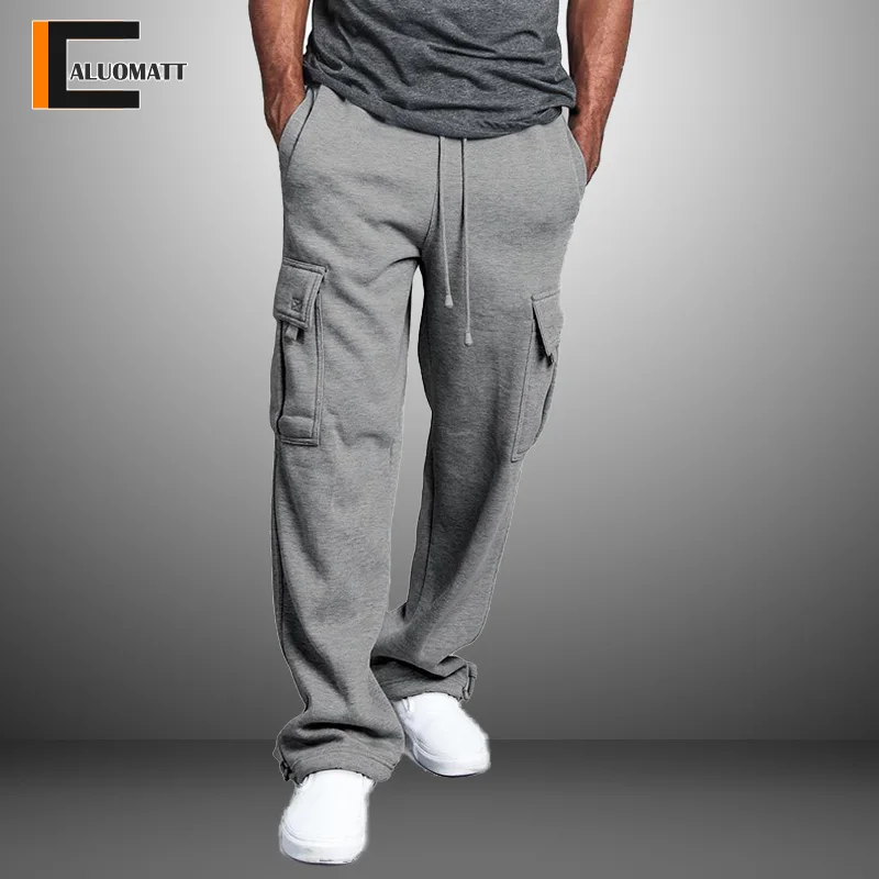 

Casual Pants Men Joggers Sweatpants Spring And Autumn Solid Color Running Sport Trousers Gym Fitness Training Male Trackpants