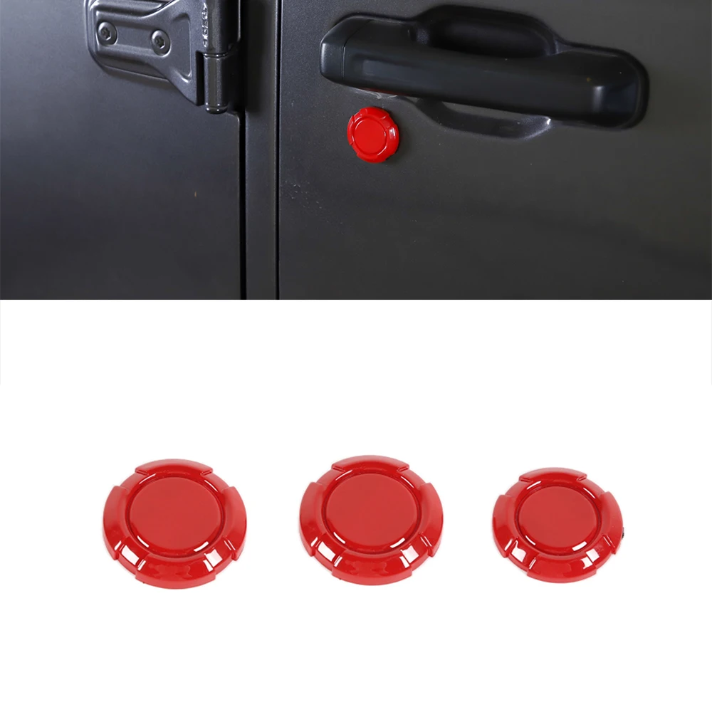 

Car Door Lock Keyhole Key Socket Decoration Cover for Jeep Wrangler JK 2007-2017 2/4-Doors Car Accessories ABS Carbon Fiber Red
