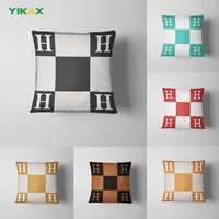 black geometric letter h pillowcase 2022 decorative cushions for living room sofa 45x45 double sided cushions covers 50x50 60x60