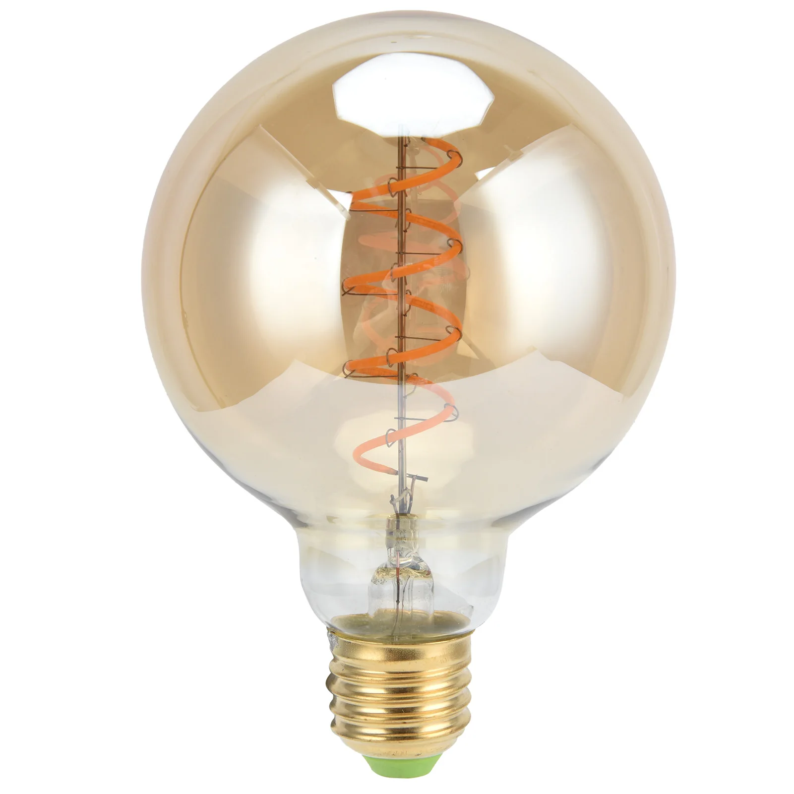 

Light Bulb LED Dimmable Flexible Filament Single Spiral Retro E27 4W Warm Light Bulb 110V Gold