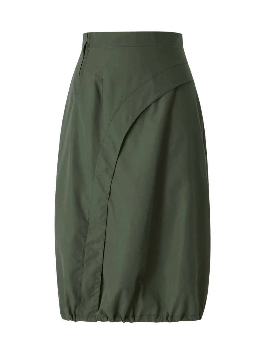 

Women Long Skirt Plain Irregular Retro Style Drawstring Hems Skirts Ankle-Length Bottom Outfits