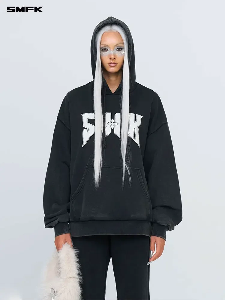 Классические толстовки SMFK Compass с капюшоном и принтом для женщин спортивные