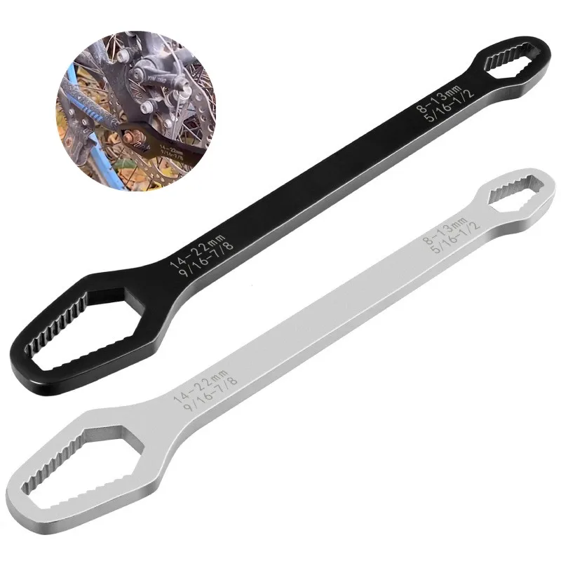 

Double-Head Key Multifunction Screw Nuts Wrenches Repair Tools For Car Bicycle Universal 6/8mm Steel Cycling Spanner Hand Tool