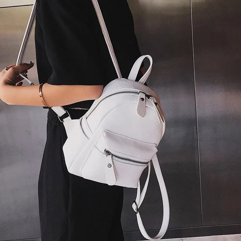 

Fashion New Mini Women Backpack Quality Leather Shoulder Backpacks Travel Multi-Function Back-pack Brand Girls College Schoolbag