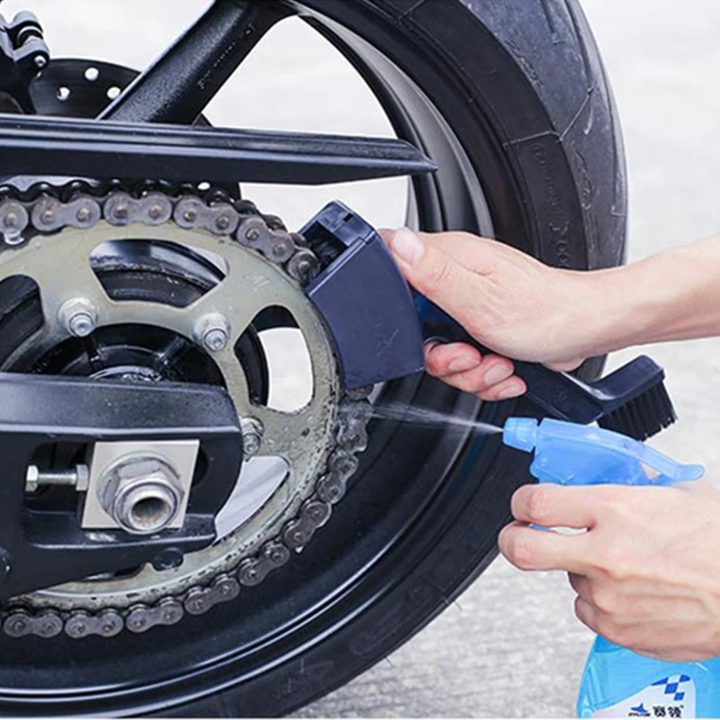 

Щетка для чистки цепи мотоцикла, Пластиковый масляный уплотнитель, инструмент для мойки цепи, аксессуары для скутера, электрического мотоцикла