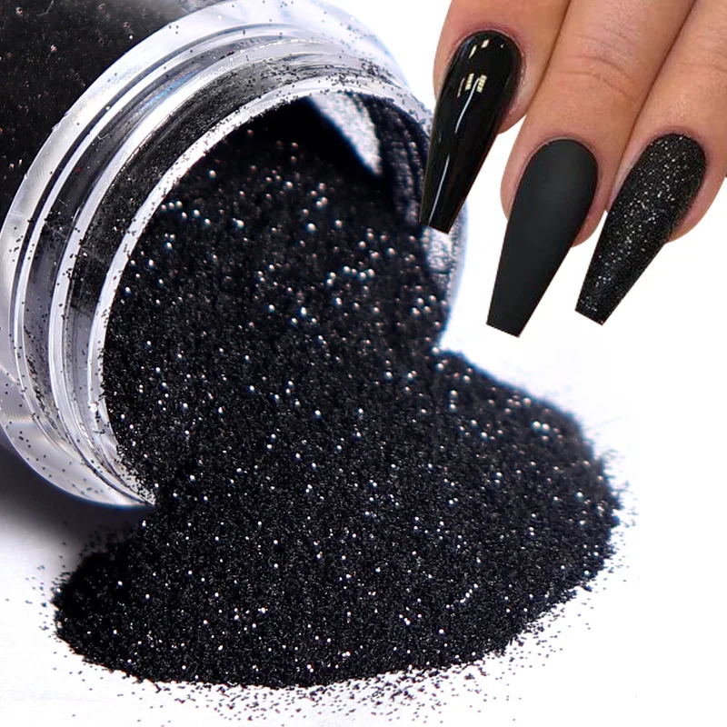 

New 10ML Bottled Nail Art Accessories White Black Gold Purple Light Colorful Nail Woolen Powder Nail Art Glitter Nails