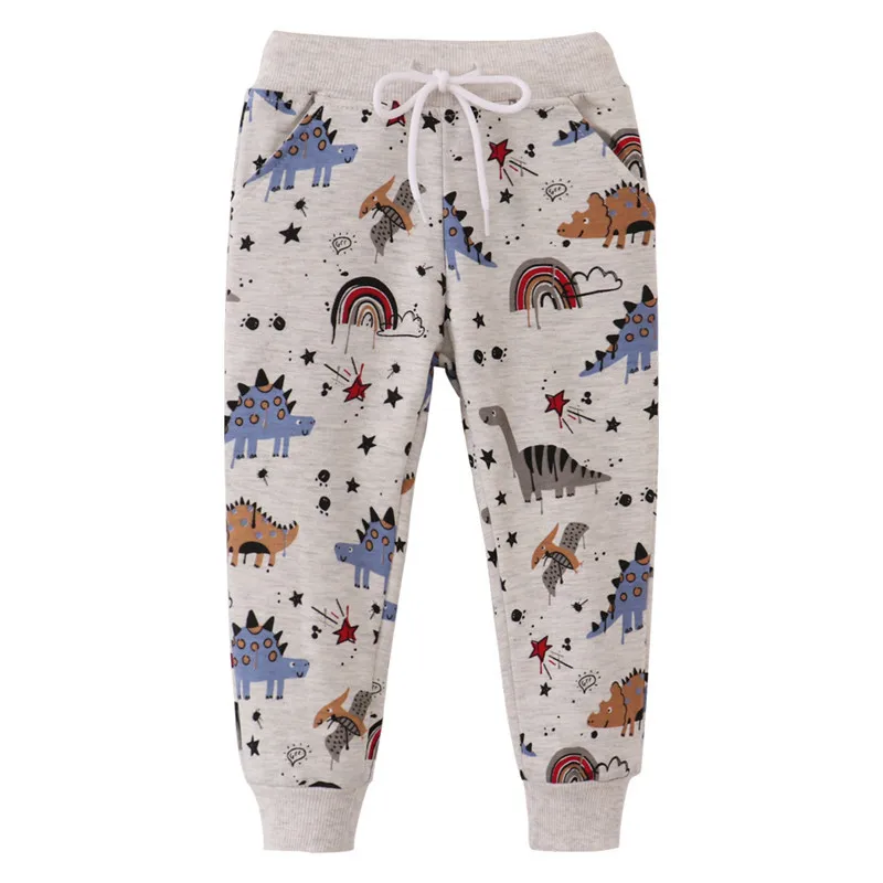 

Jumping Meters 2-7T Girls Sweatpants Rainbow Print Children's Clothing Full Length Drawstring Costume Baby Trousers