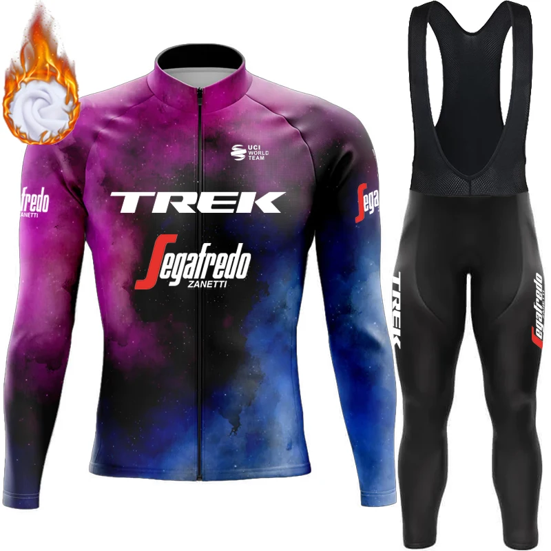 

Cycling Jersey Men Set TREK Fleece Bikes Professional Shirt 2024 Men's Pants Gel Thermal Bycicle Man Pro Team Ciclismo Hombre