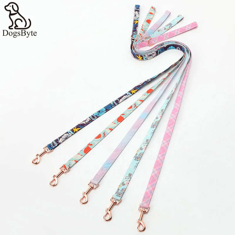 

NEW Printed Leashes Digital Printing Dog Leads Pet Supplies With Metal D-ring