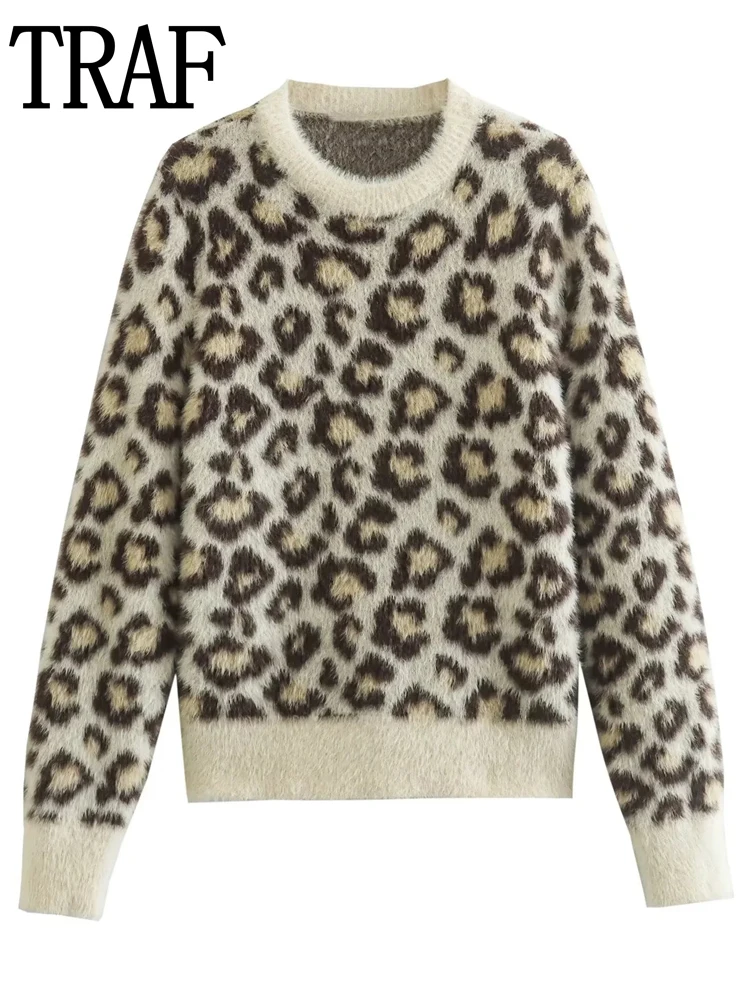 

Женский трикотажный свитер с длинным рукавом, с круглым вырезом