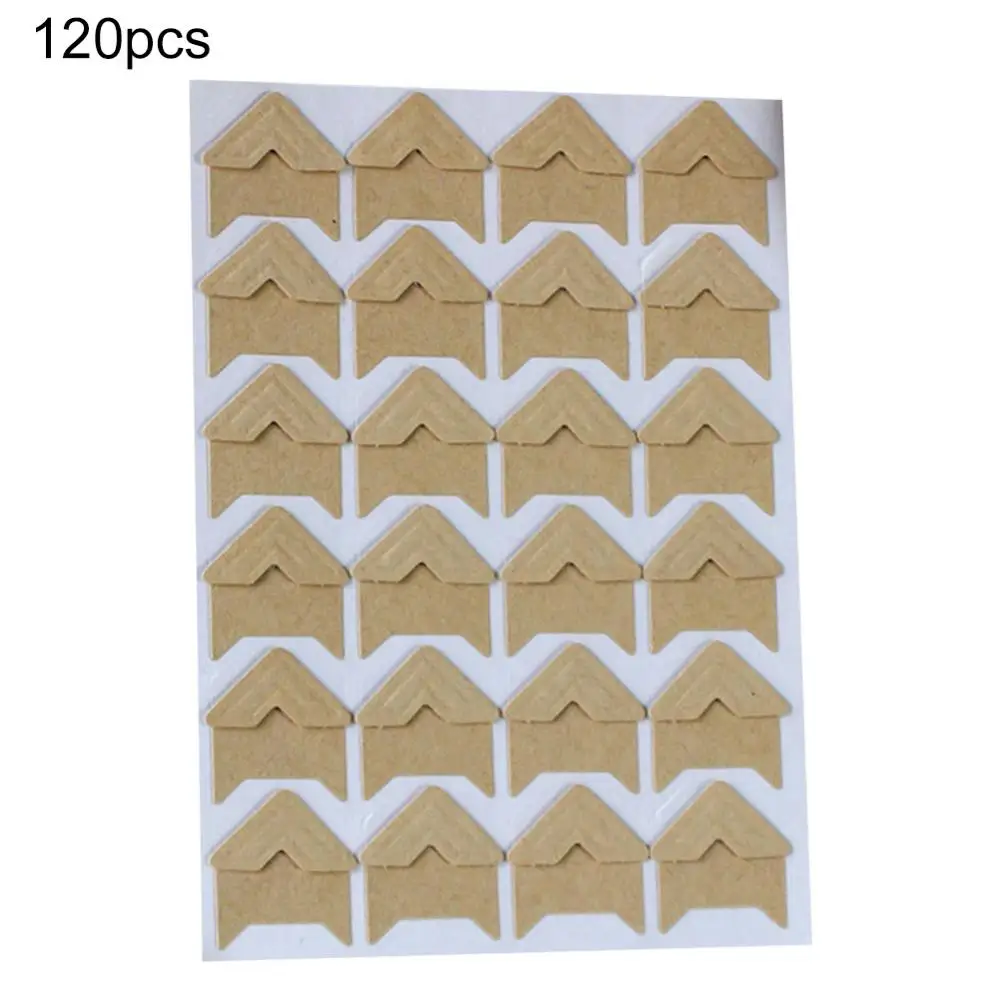 

Винтажные уголки из крафт-бумаги, 120 шт.