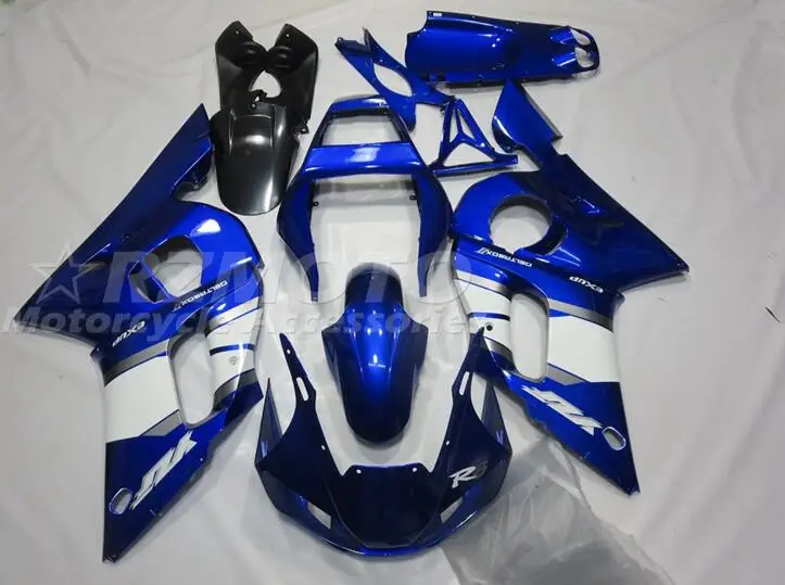 

Новый комплект обтекателей для мотоцикла ABS, подходит для YAMAHA YZF- R6 1998 1999 2000 2001 2002 98 99 00 01 02, кузов под заказ, синий, белый