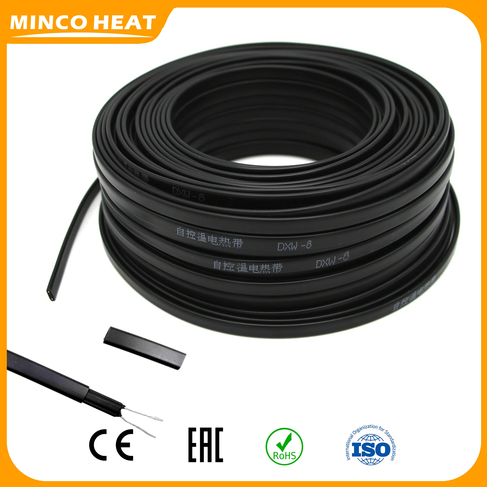 

Minco Heat DXW-8 саморегулирующийся нагревательный кабель 220В 20Вт/м