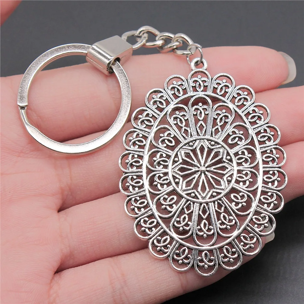 Брелок для ключей с мандалой, 59x43 мм