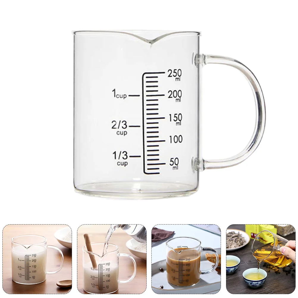 

Glass Water Cup Ice Cream Kitchen Beer Mugs Juice Milk Measuring Shot Coffee