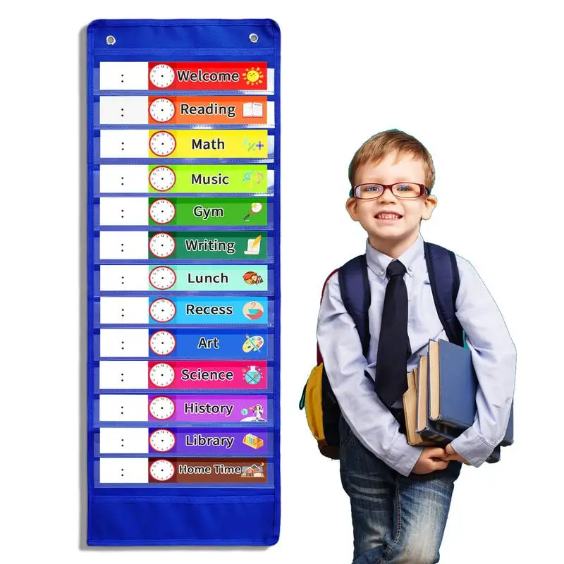 

Classroom Calendar Daily Schedule Teaching Scheduling Pocket Chart Education Scheduling Chart For School Office Home School