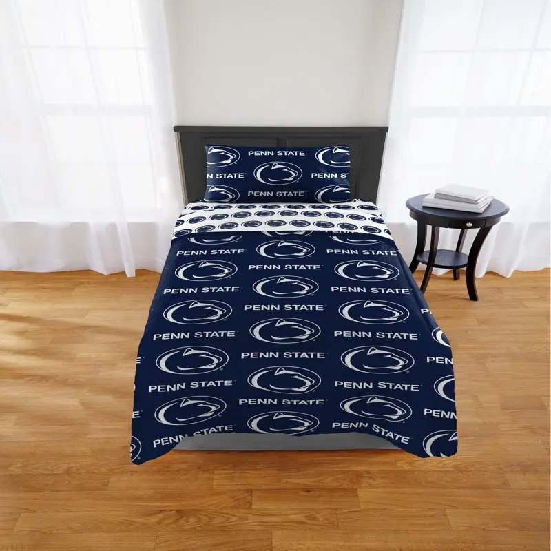 

State Nittany Lions Bed In Bag Set, 100% polyester, Twin Size, Team Colors, 4 Piece Set