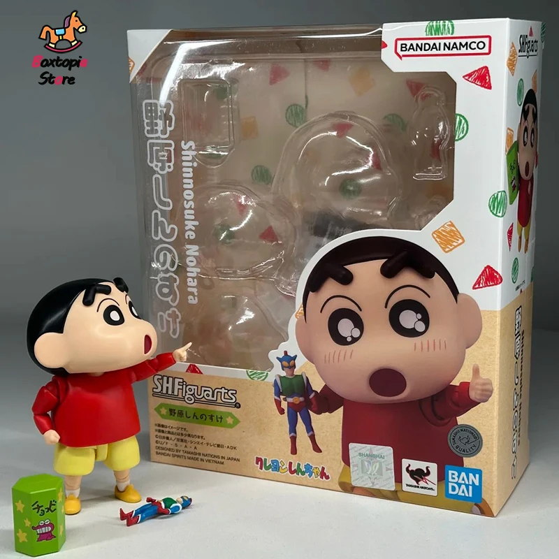 Фото Новая официальная коллекционная фигурка Bandai S.H.Figuart Crayon Shin-Chan Nohara Shinnosuke Dynamic Superman, подарок, в наличии №1