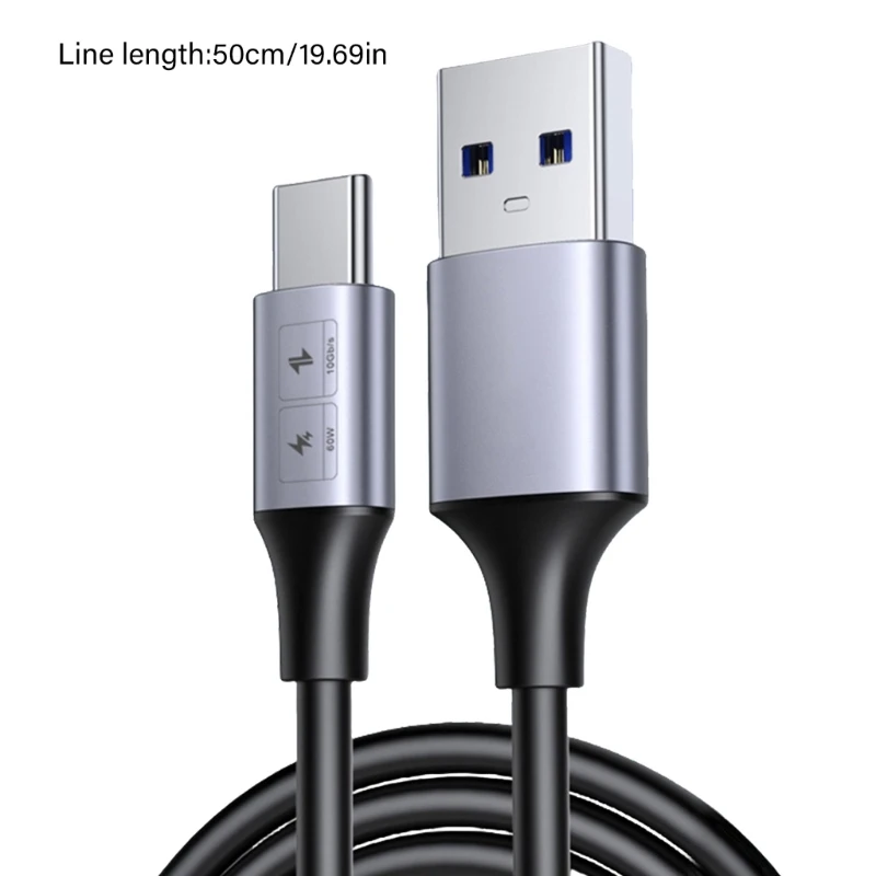 Кабель для передачи данных с быстрой зарядкой от USB до TypeC тип C 60 Вт PD60W быстрая