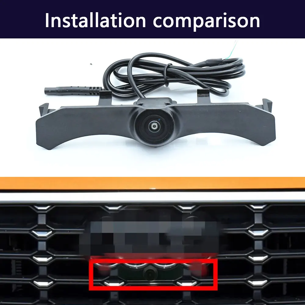 Ночное видение 1920*1080P AHD 170 ° Передняя камера с логотипом рыбий глаз для Audi Q3 RSQ3 F3 2018