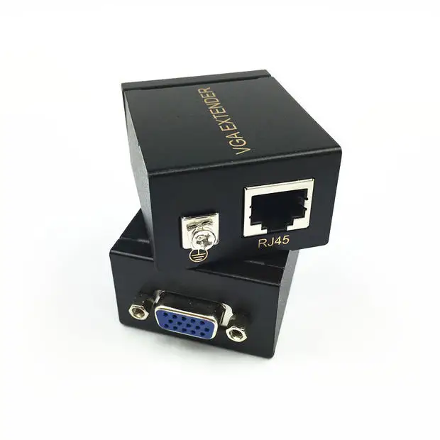 1 пара, приемник-передатчик VGA на RJ45, Ретранслятор с Cat5e/6 до 60M VGA UTP для ПК, ноутбука, компьютера, проектора