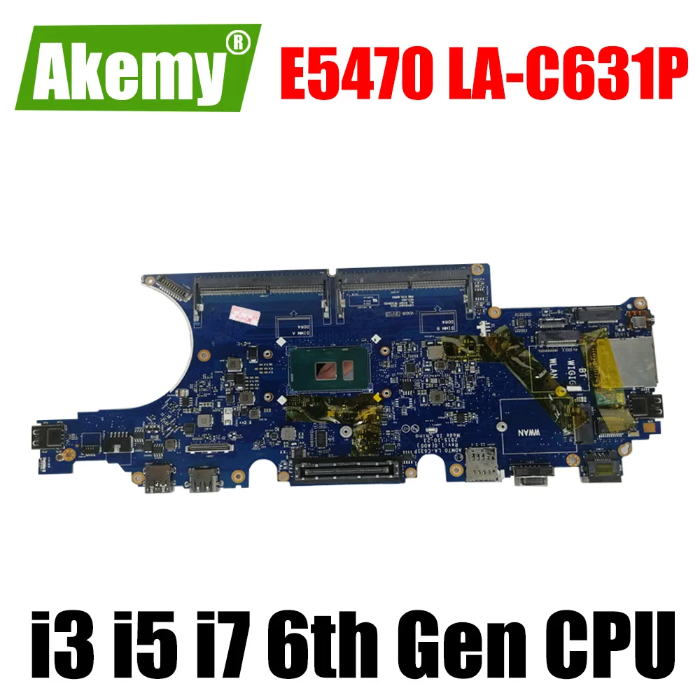 

LA-C631P For dell Latitude 14 5470 E5470 Laptop Notebook Motherboard CN-0HCP0K 0FCY9K 0FCY9K Mainboard w/ i3 i5 i7 6th Gen CPU