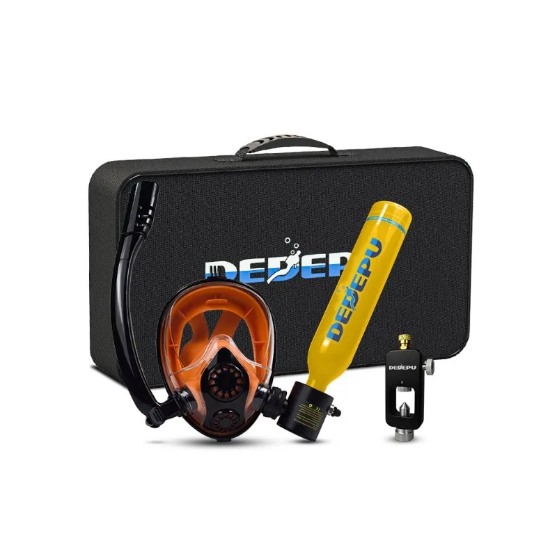 

DEDEPU 1L Diving Scuba Tank Oxygen Tank Snorkeling Portable Lung for Under 10 Minutes Scuba Diving Mask Combination