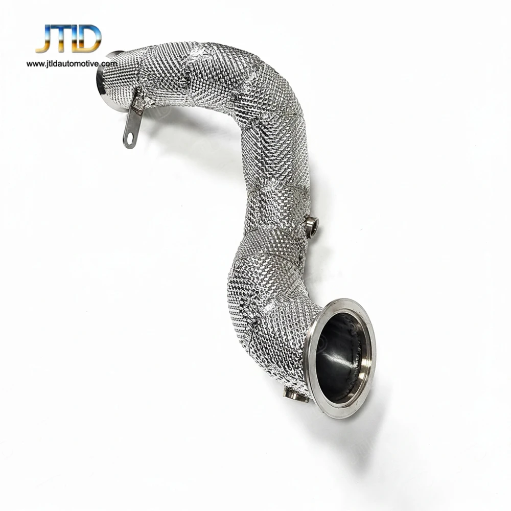 Фото Высокопроизводительный даунпайп для Mercedes-Benz W205 W213 C180 C200 C300 M274 2.0T с термозащитной обмоткой №2