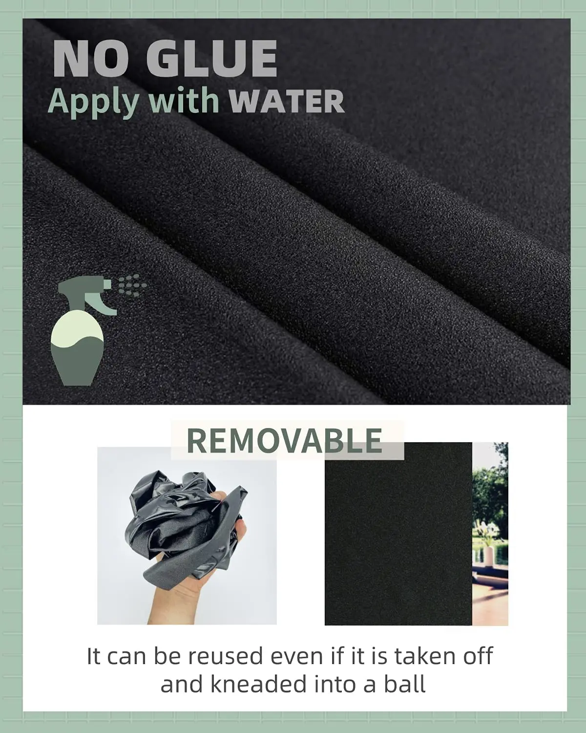 Полная светонепроницаемая оконная пленка YaJing самоклеящаяся матовая стеклянная