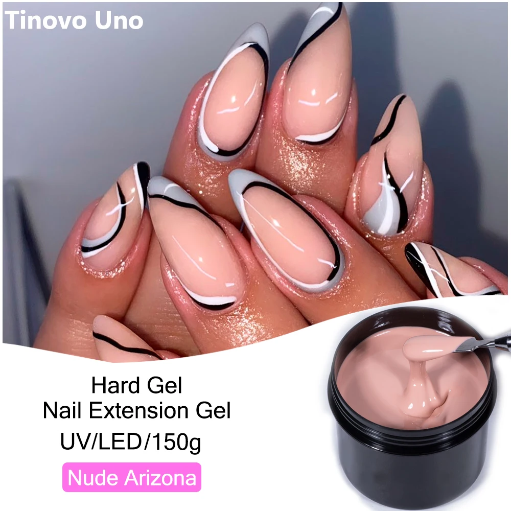 Tinovo Uno 150g Acrylic Builder Hard Gel Nail Polish for Finger Extension Nude Color Semi Permanent UV Poly Gellak Nails Salon