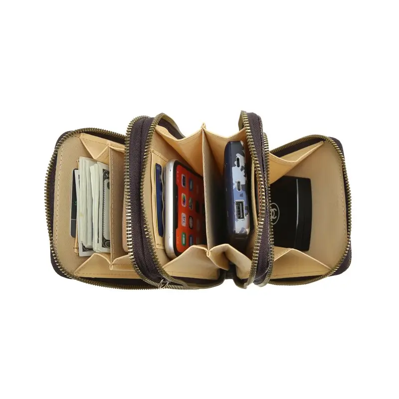 Womens Leather Crossbody Card Wallets Cell Phone Purse Clutch Handbags with Card slots