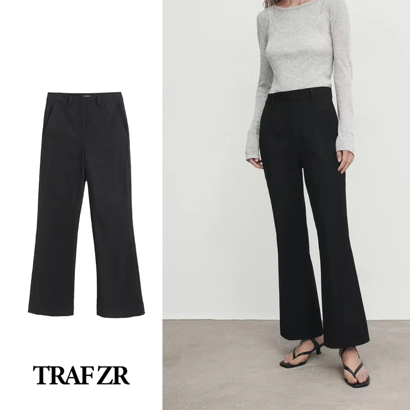 

Брюки-клеш Женские с завышенной талией, в стиле Харадзюку