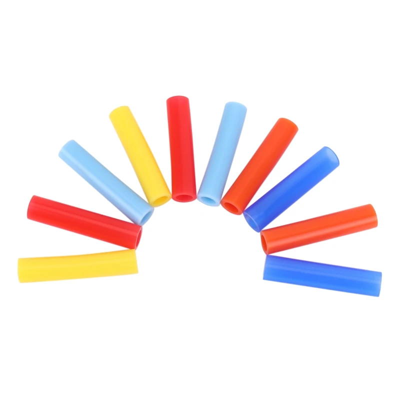 

10Pcs Assorted Colors Reusable Silicone Straws Tips Covers For 0.24Inch 6Mm Stainless Steel Drinking Straw