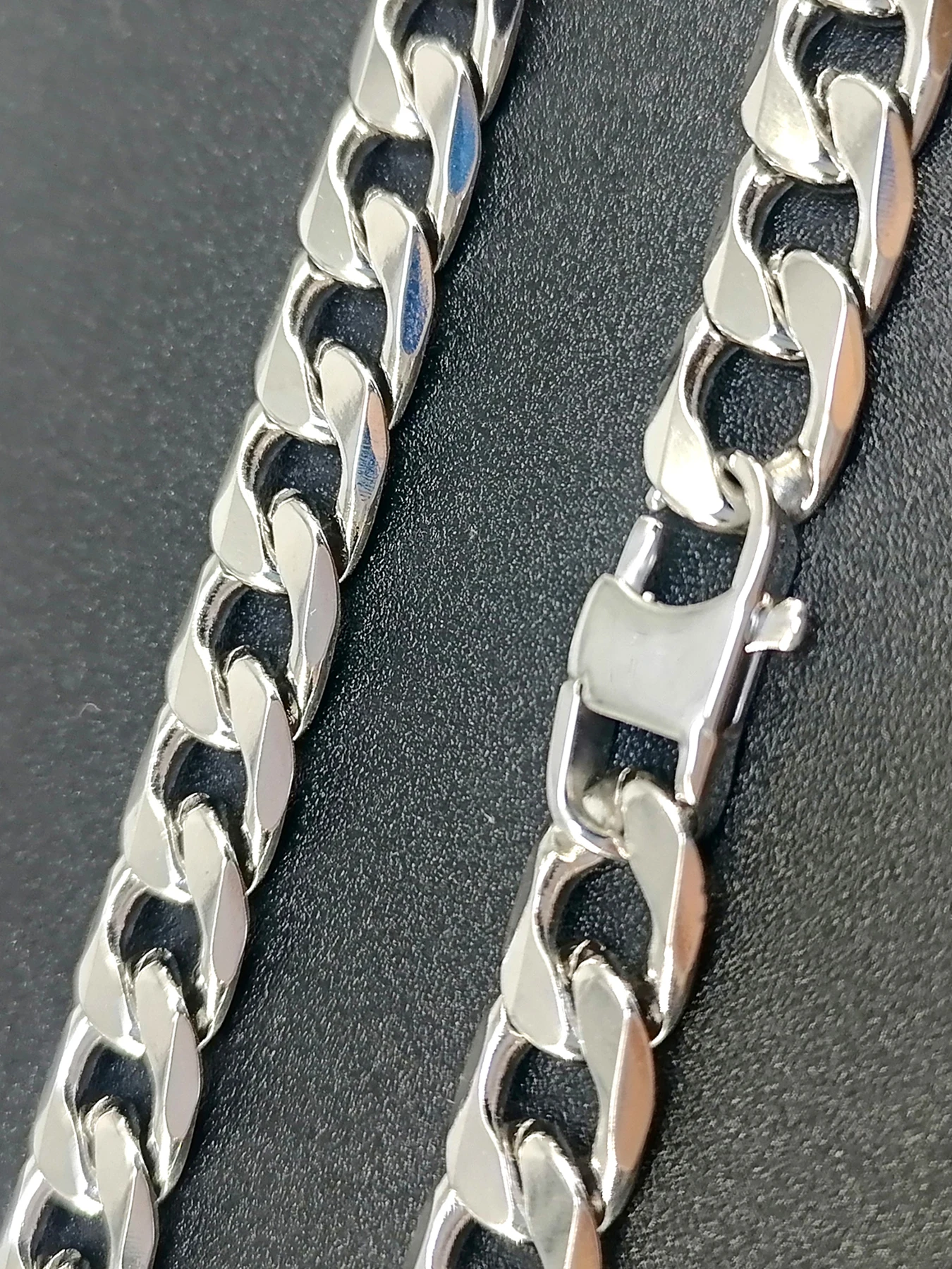 Панцирная цепь из кубинской стали для мужчин ожерелье нержавеющей ширина 6/8/12 мм