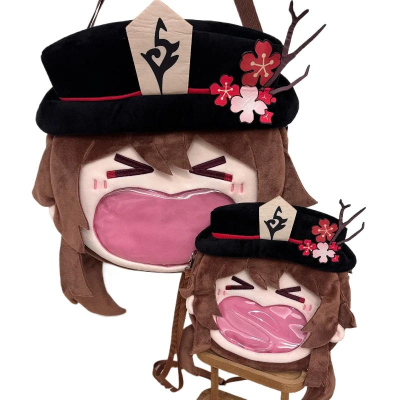 Игра Genshin Impact Hu Tao Kawaii Косплей плюшевый рюкзак для девочек вечеринки Вечеринка