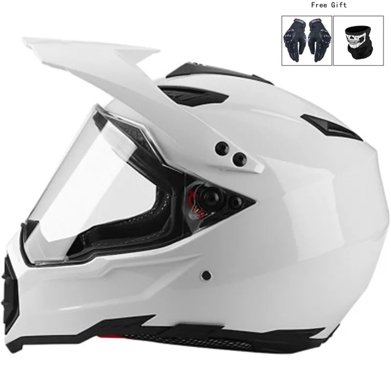 Шлем для мотокросса Off Road Professional Atv Cross Mtb Dh Racing Мотоцикл Байк Capacete De Moto Casco Белый CE DOT