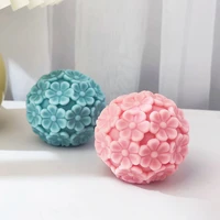 wildflower ball silicone candle mold for diy aromatherapy candle plaster ornaments soap epoxy resin mould handicrafts making