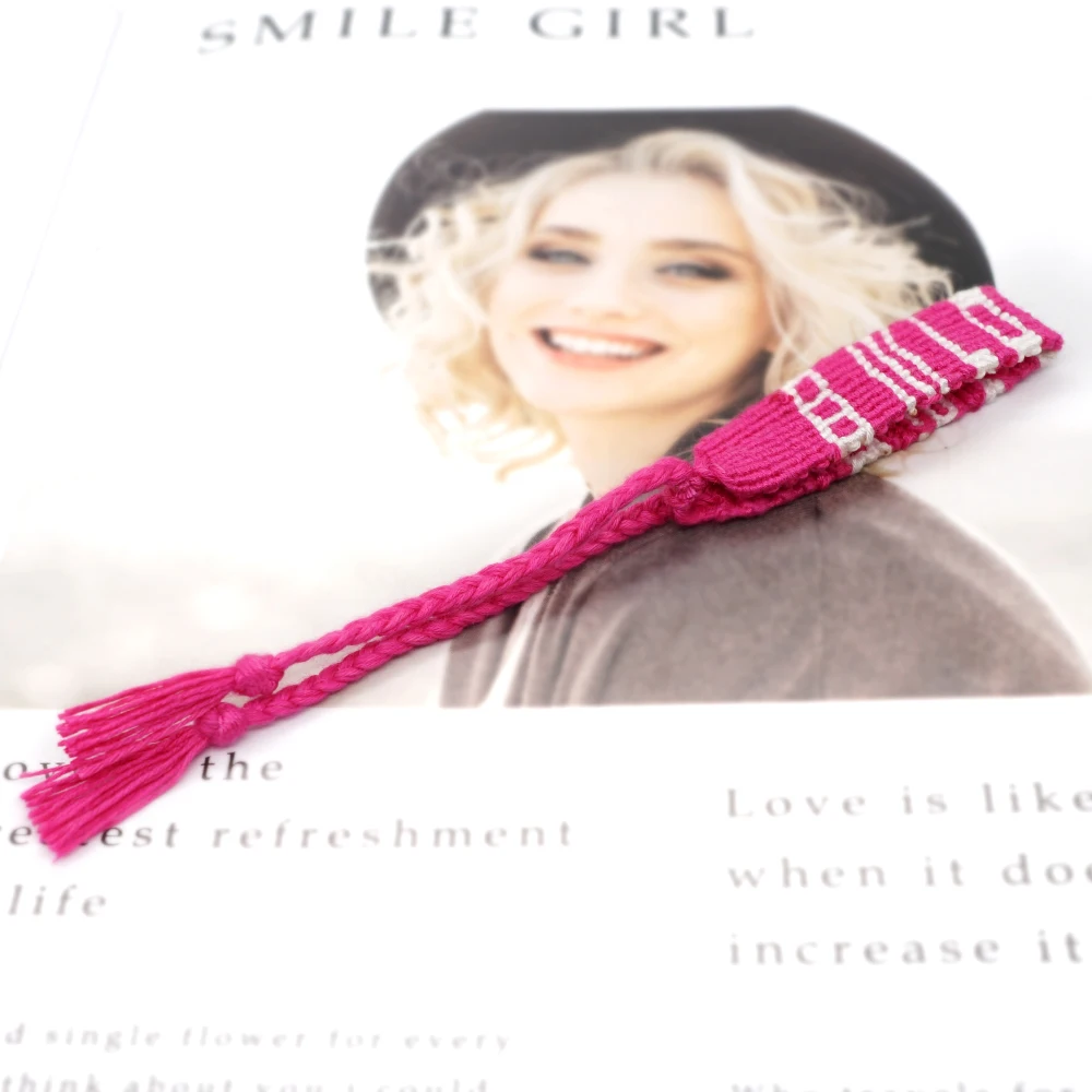 Браслет Go2BoHo женский Плетеный макраме ручной работы с хлопковой нитью пляжный