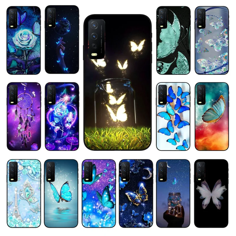 

Cute Beautiful Butterfly Phone Case for VIVO Y31 Y21 Y70 Y21S Y20 Y72 1907 Y12 Y11S Y53S Y33S Y55 Y76 Y51 Y15S Y01