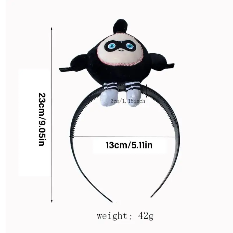 Забавная повязка для волос Eggy с заколками школьных игр и театральных