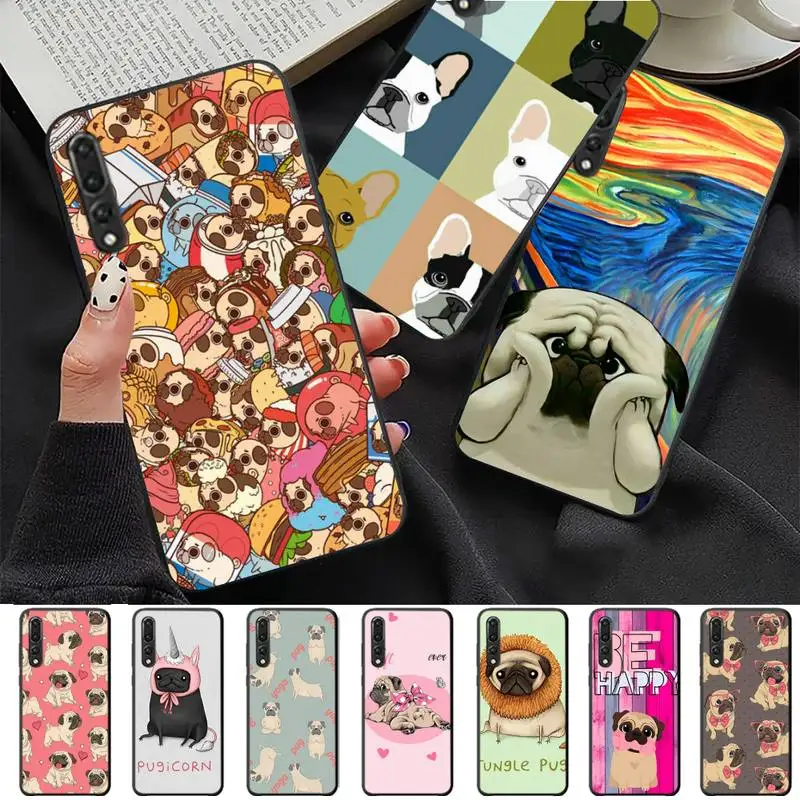 

Pug Doggy Phone Case for Huawei P30 40 20 10 8 9 lite pro plus Psmart2019