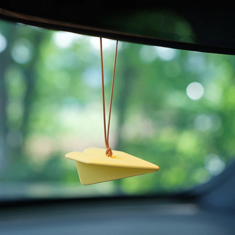 Бумажный автомобильный шарм в виде самолета бумажный кулон ароматический