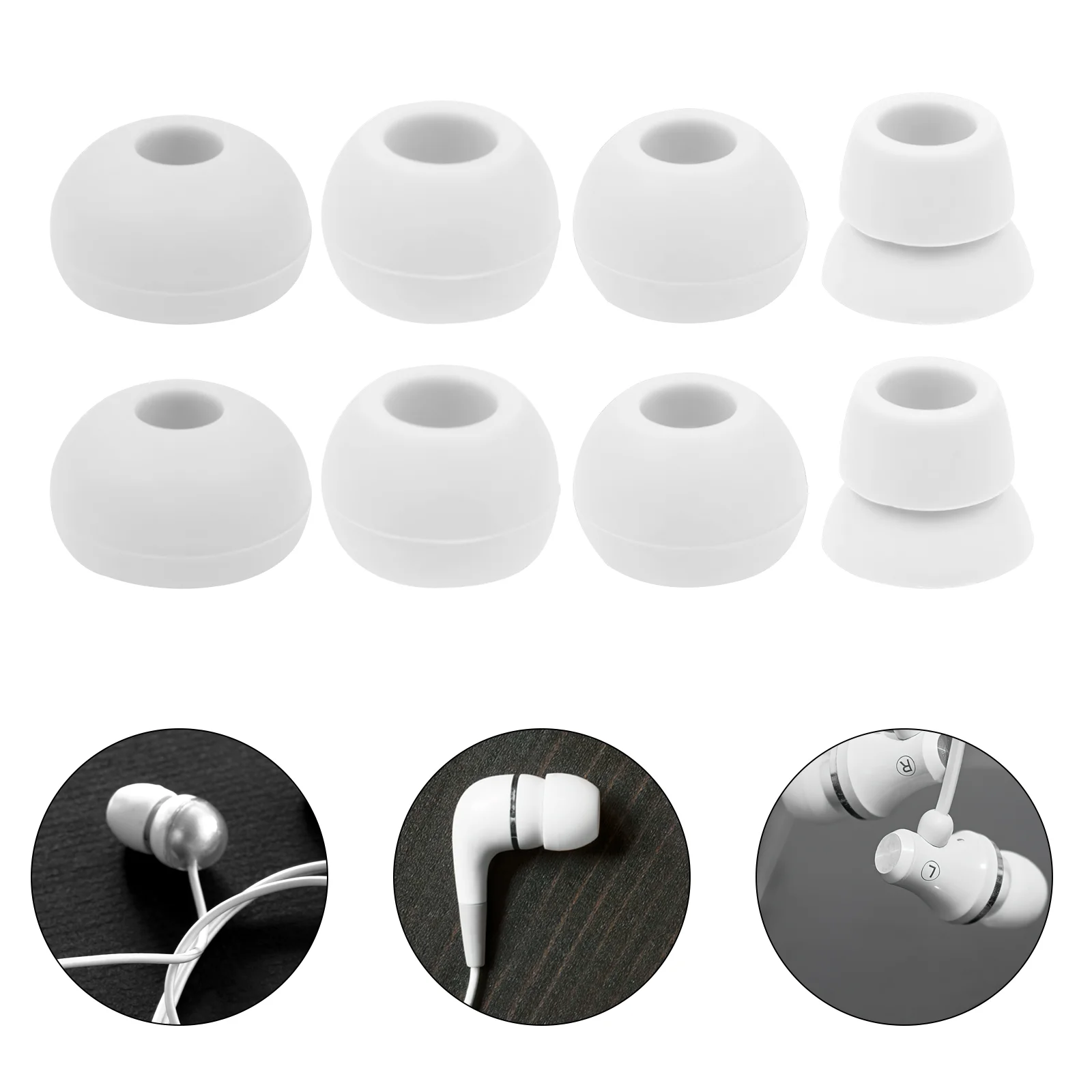 

Tips Earbuds Replacement Silicone Ear Earphoneearbud Cover Tip Pad Eartips Sleeve Pads Earmuffs Wirelessbuds