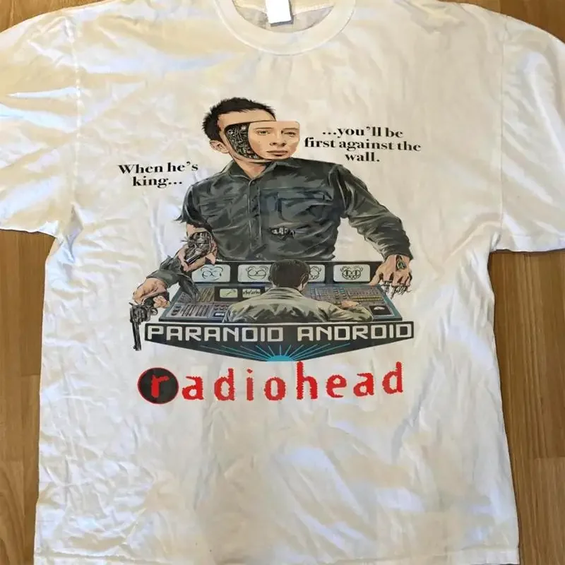 Фото Белая футболка Radiohead Paranoid Android S 5XL №1