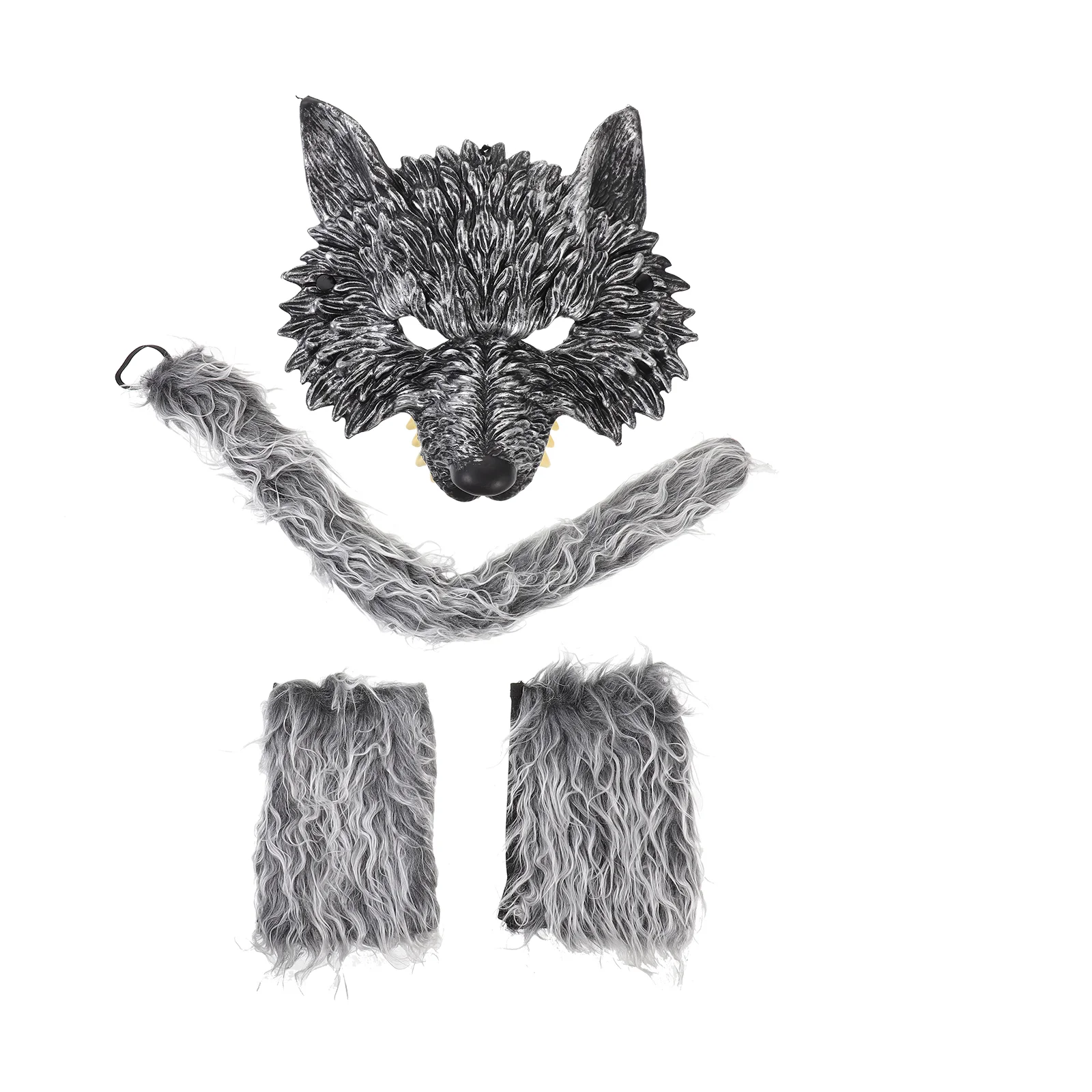 

Animal Tail Decor Performance Costume Accessory Mechanical Wolf Mask Decorative Cosplay Festival Gloves