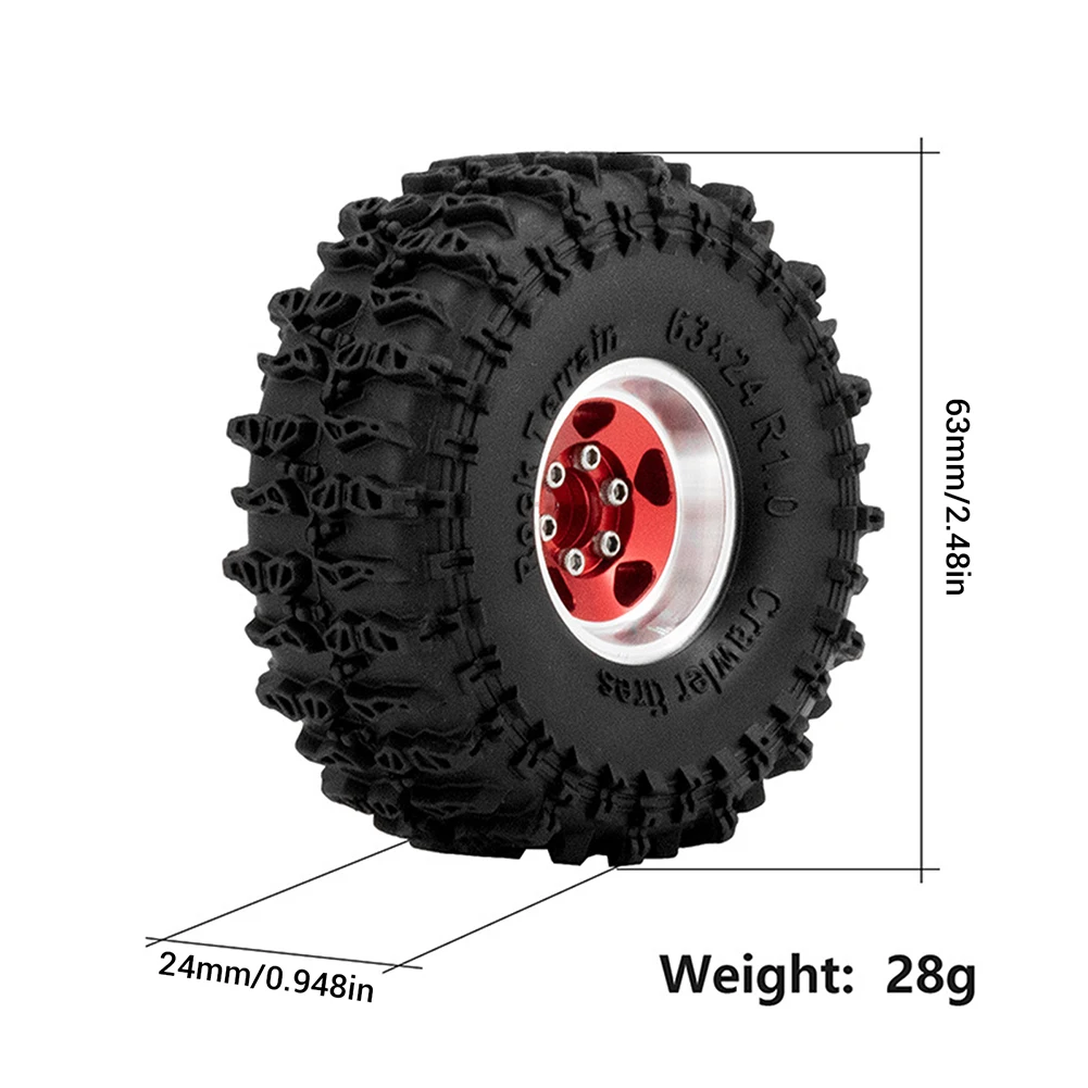 4 упаковки подходят для 1/18 TRX4M Land Rover Wrangler 1/24 SCX24 алюминиевый сплав 1 0-дюймовая