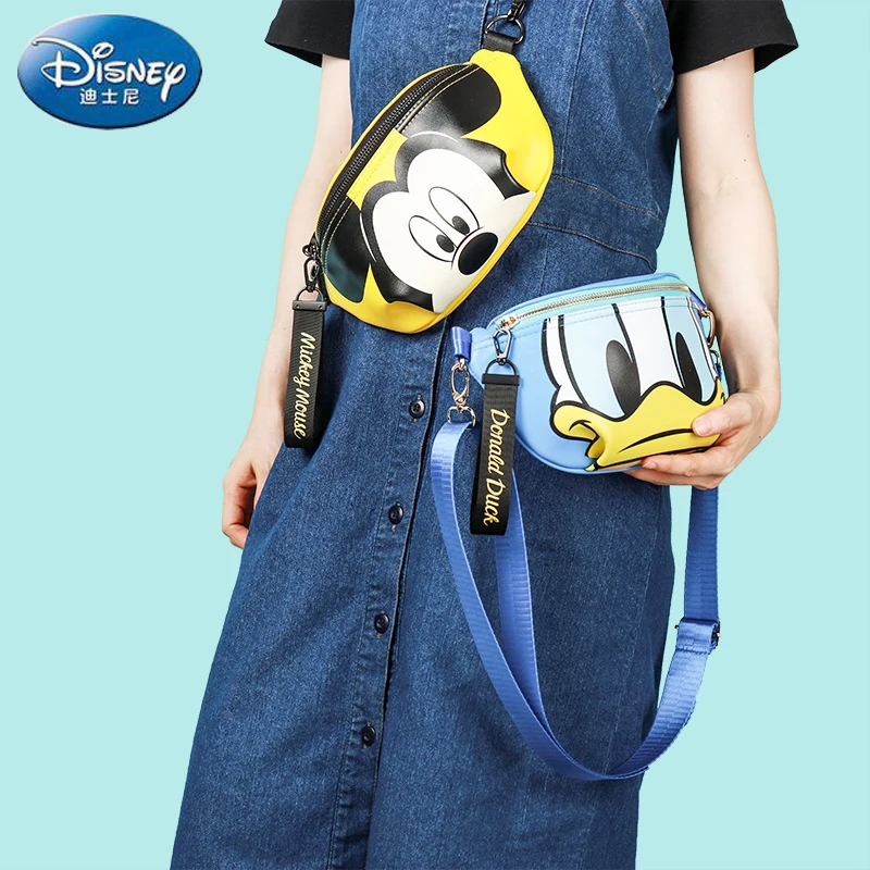 

Disney New Original Mickey Fashion Women's Waist Bag High Quality Women's Chest Bag Large Capacity Luxury Brand Shoulder Bag